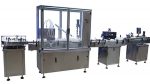 Máquina automática de llenado y etiquetado de botellas