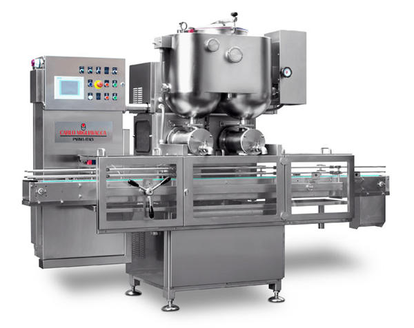 Máquina de llenado de mermelada de frutas semiautomática de doble cabezal