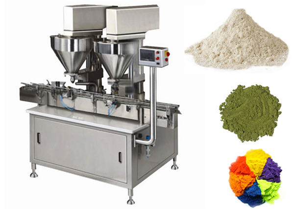 Máquina automática de llenado de polvo de 2 cabezas