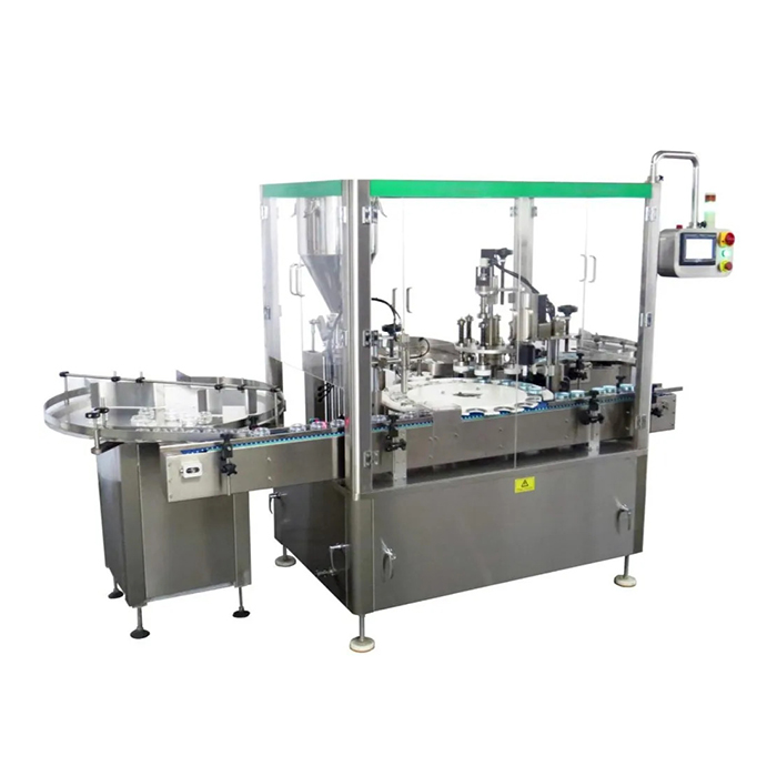 Máquina rotativa de llenado y tapado de cosméticos